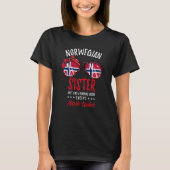 Koele Noorse zuster zonnebril Noorse familie T-shirt (Voorkant)