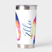 Koele olifant gepersonaliseerd geïsoleerde drinkbeker (Links)