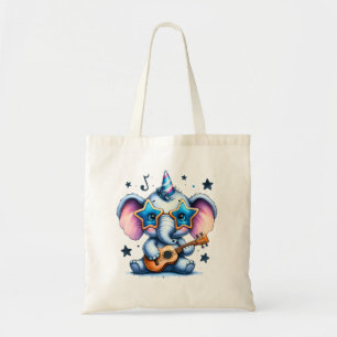Koele Olifant Muziek Liefhebber Kunst Tote Bag