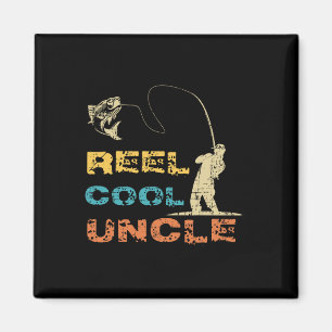 Koele Oom Visser Vintage Vaderdag Vis Magneet
