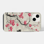 Koele Oosterse stijl Sakura Kersenbloesem Kunst iPhone Hoesje (Achterkant horizontaal)