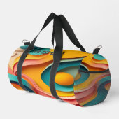 Koele oranje duffel tas met tekst bewerkbaar (Rechterhoek)