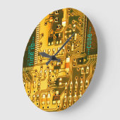 Koele oranjegele gedrukte krings elektronische PCB Grote Klok (Hoek)