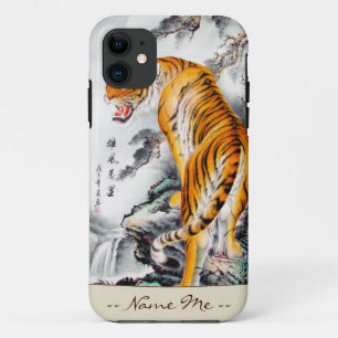 Koele oriëntaalse Chinese pluizige tijger waterver iPhone 11 Hoesje