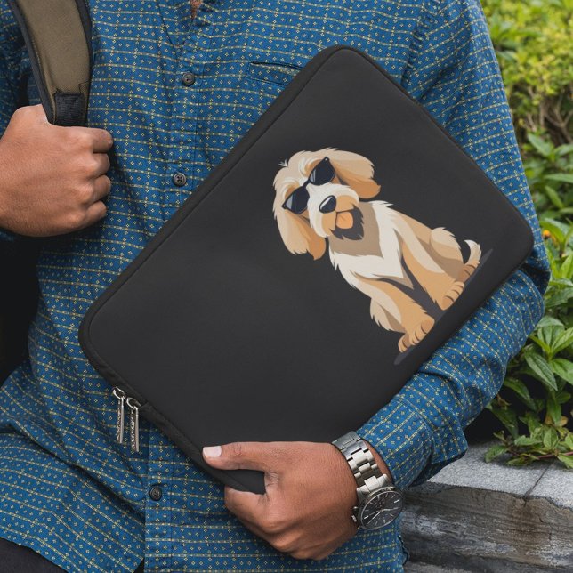 Koele Otterhound met Sunnies Laptop Sleeve (Creator heeft geüpload)