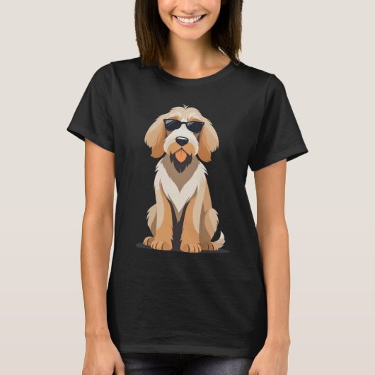 Koele Otterhound met Sunnies T-shirt (Voorkant)
