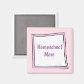 Koele Paarse doos met Homeschool Mom Magneet (Voorkant / Achterkant)