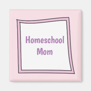 Koele Paarse doos met Homeschool Mom Magneet