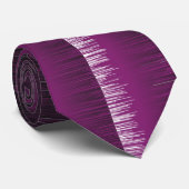 Koele Paarse en zwarte strepen natte verf effect Stropdas (Opgerold)
