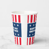 Koele patriottische Amerikaanse vlag 4th of Juli f Papieren Bekers (Links)