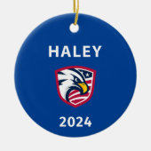 Koele Patriottische Nikki Haley 2024 Verkiezingsad Keramisch Ornament (Voorkant)