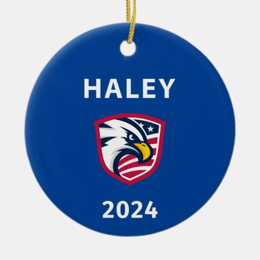 Koele Patriottische Nikki Haley 2024 Verkiezingsad Keramisch Ornament (Voorkant)