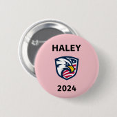 Koele Patriottische Nikki Haley 2024 Verkiezingsad Ronde Button 5,7 Cm (Voorkant /achterkant)