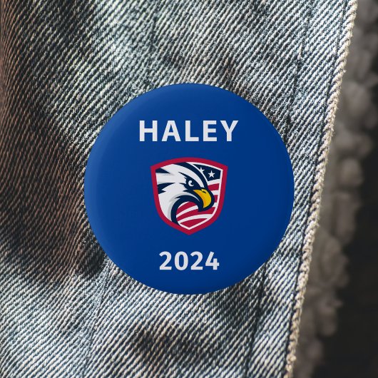 Koele Patriottische Nikki Haley 2024 Verkiezingsad Ronde Button 5,7 Cm
