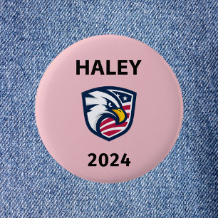 Koele Patriottische Nikki Haley 2024 Verkiezingsad Ronde Button 5,7 Cm