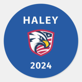 Koele Patriottische Nikki Haley 2024 Verkiezingsad Ronde Sticker