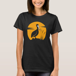 Koele Pelikaan Vogel Dier Bij Zonsondergang Voor M T-shirt