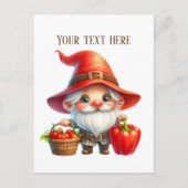 Koele peper gnome aanpasbaar briefkaart (Voorkant)
