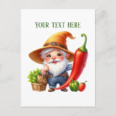 Koele pepergnome aanpasbaar briefkaart (Voorkant)