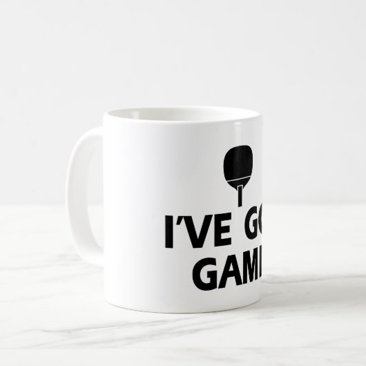 koele pingpongdesign koffiemok (Voorkant links)