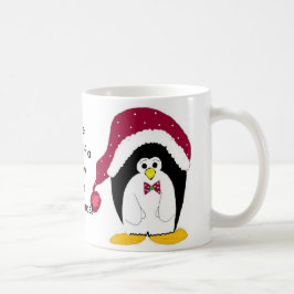 Koele Pinguïn in een Rode Hoed Koffiemok