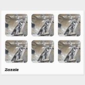 Koele Pinguïn Vierkante Sticker (Vel)