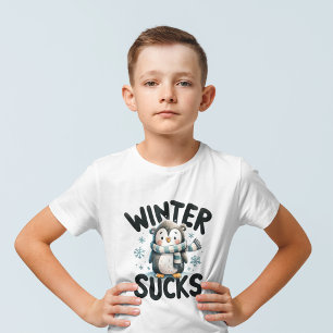 Koele Pinguïn Winter Ontevredenheid T-shirt