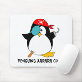 Koele Piraat Pinguïn Muismat (Met muis)
