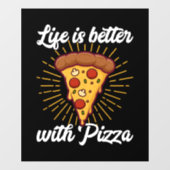 koele pizzaliefhebbers Business leveranciers Raamsticker (Vel)