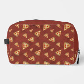 Koele pizzaplakjes  donkerrood motief toilettasje (Voorkant)
