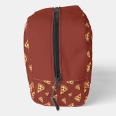 Koele pizzaplakjes  donkerrood motief toilettasje (Rechts)