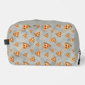 Koele pizzaplakjes  lichtgrijs patroon toilettasje (Voorkant)