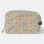 Koele pizzaplakjes  lichtgrijs patroon toilettasje (Achterkant)