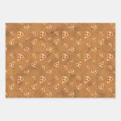 Koele pizzaplakjes  oranje bruin motief inpakpapier vel (Voorkant 2)