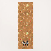 Koele pizzasneden  bruin motief Monogram Yogamat (Voorkant)