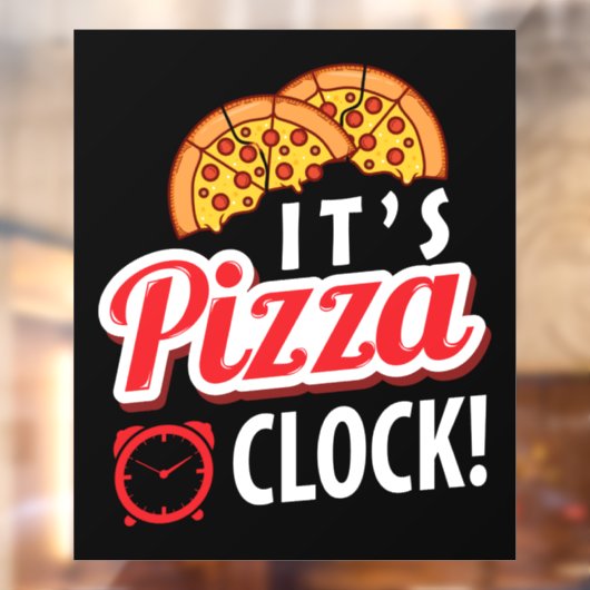 koele pizzawinkel woordkunst Bedrijf Raamsticker (Vel 2)