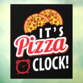 koele pizzawinkel woordkunst Bedrijf Raamsticker (Vel 3)