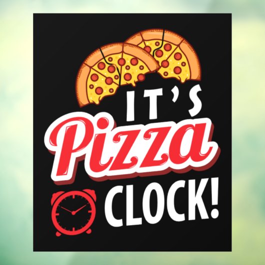 koele pizzawinkel woordkunst Bedrijf Raamsticker (Vel 3)