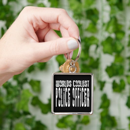 Koele politieagenten werven koelste politieagent sleutelhanger (Hand)