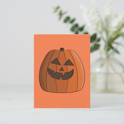 Koele pompoen briefkaart (Staand voorkant)