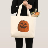 Koele pompoen grote tote bag (Voorkant (product))