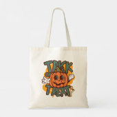 Koele  pompoen Trick or treat bruin Tote Bag (Achterkant)