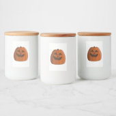 Koele pompoen voedselcontainer etiket (Flessen)