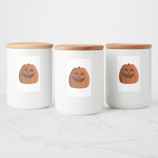 Koele pompoen voedselcontainer etiket (Flessen)