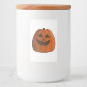 Koele pompoen voedselcontainer etiket (Voorkant)