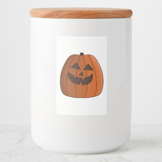 Koele pompoen voedselcontainer etiket (Voorkant)