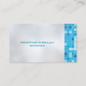 Koele professionele zwembadreiniging visitekaartje (Achterkant)