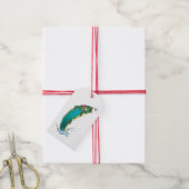 Koele psychedelische springforel cadeaulabel (Met Touw)