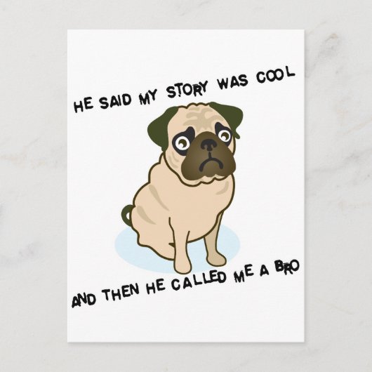 Koele Pug van het Verhaal Briefkaart (Voorkant)