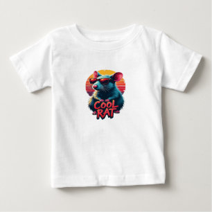 Koele Rat met Zonnebril Retro Sunset Design